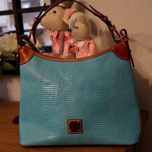 Dooney & Bourke Embossed Lizard Hobo Purse